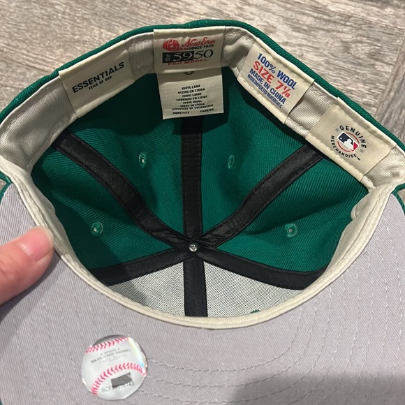 New Era x Fear Of God Mens fitted Cap Kelly Green - Picture 5 of 5